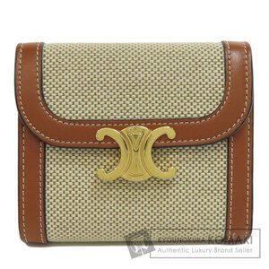 Celine Triomphe bifold Wallet canvas leather